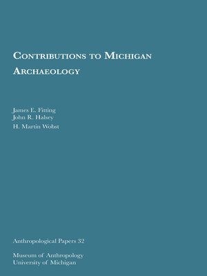 cover image of Contributions to Michigan Archaeology